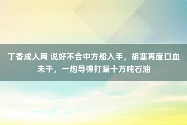 丁香成人网 说好不合中方船入手，胡塞再度口血未干，一炮导弹打漏十万吨石油