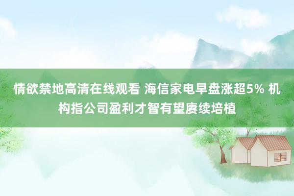 情欲禁地高清在线观看 海信家电早盘涨超5% 机构指公司盈利才智有望赓续培植