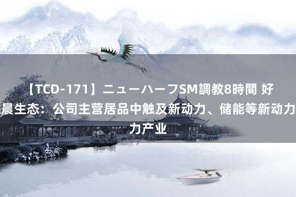 【TCD-171】ニューハーフSM調教8時間 好意思晨生态：公司主营居品中触及新动力、储能等新动力产业