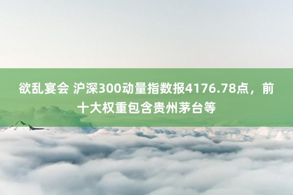 欲乱宴会 沪深300动量指数报4176.78点，前十大权重包含贵州茅台等