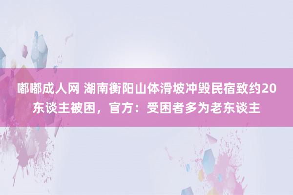 嘟嘟成人网 湖南衡阳山体滑坡冲毁民宿致约20东谈主被困，官方：受困者多为老东谈主