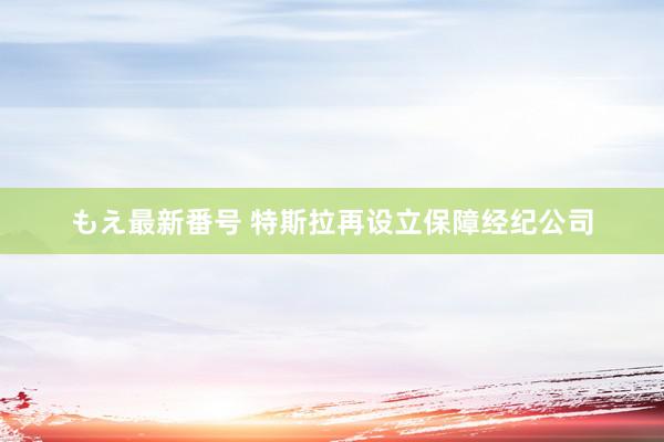 もえ最新番号 特斯拉再设立保障经纪公司