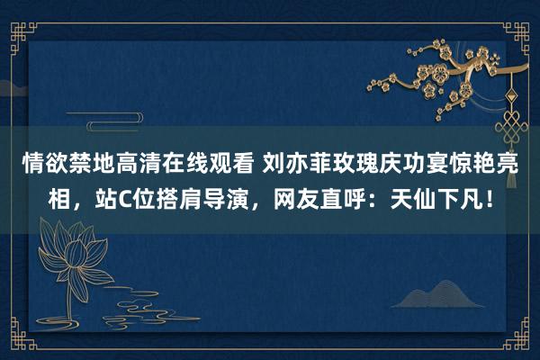 情欲禁地高清在线观看 刘亦菲玫瑰庆功宴惊艳亮相，站C位搭肩导演，网友直呼：天仙下凡！