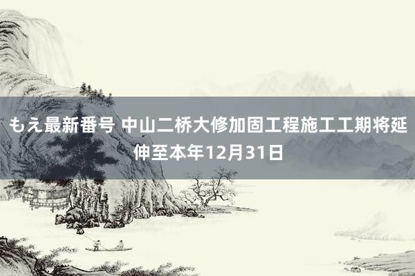 もえ最新番号 中山二桥大修加固工程施工工期将延伸至本年12月31日