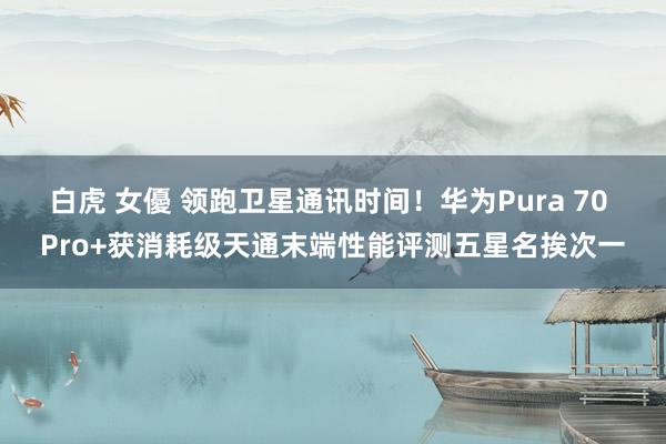 白虎 女優 领跑卫星通讯时间！华为Pura 70 Pro+获消耗级天通末端性能评测五星名挨次一