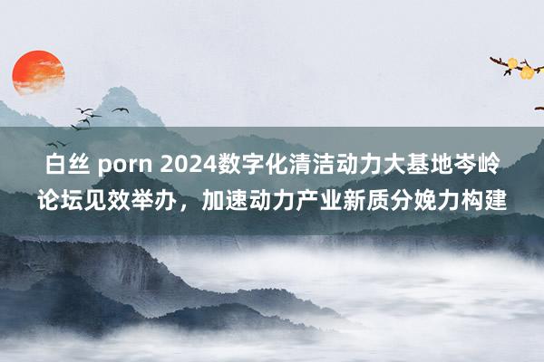 白丝 porn 2024数字化清洁动力大基地岑岭论坛见效举办，加速动力产业新质分娩力构建